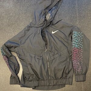 Nike Black Jacket with Multicolor Accents